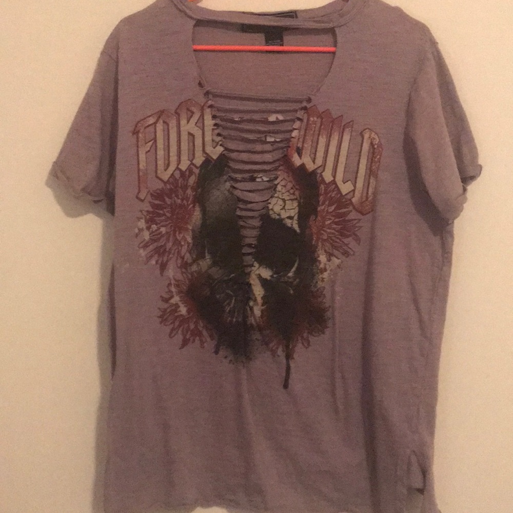 Purple Rocker Distressed/Torn Shirt